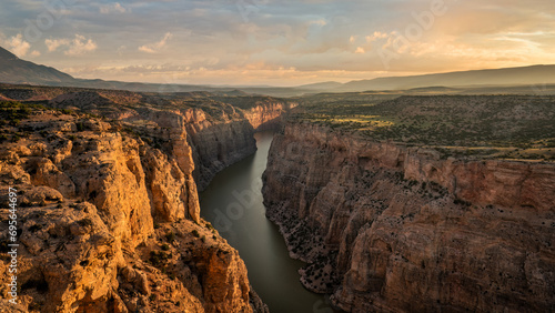 Sunrise at Bighorn Canyon National Recreation Area -  Devils Canyon Overlook photo
