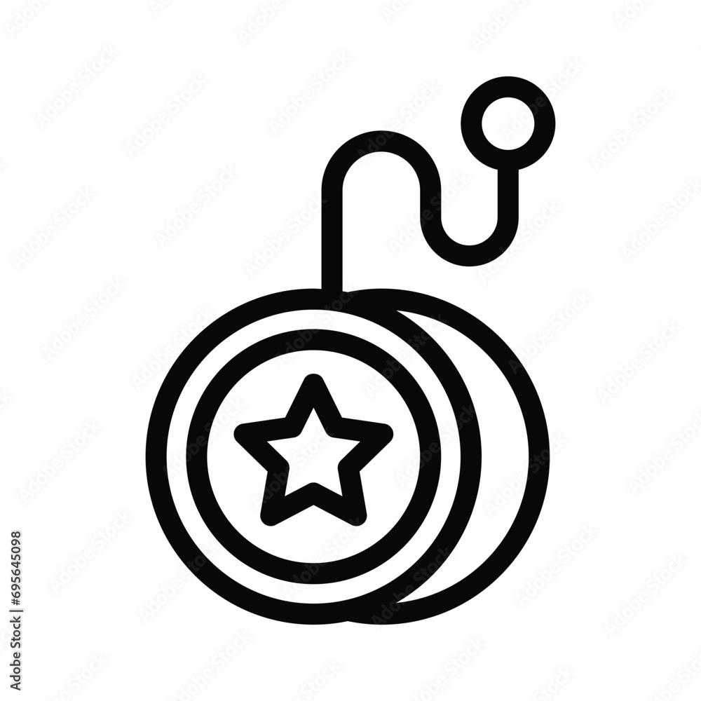 yoyo line icon illustration vector graphic. Simple element illustration vector graphic, suitable for app, websites, and presentations isolated on white background yoyo line icon illustration vector graphic. Simple element illustration vector graphic, suitable for app, websites, and presentations isolated on white background