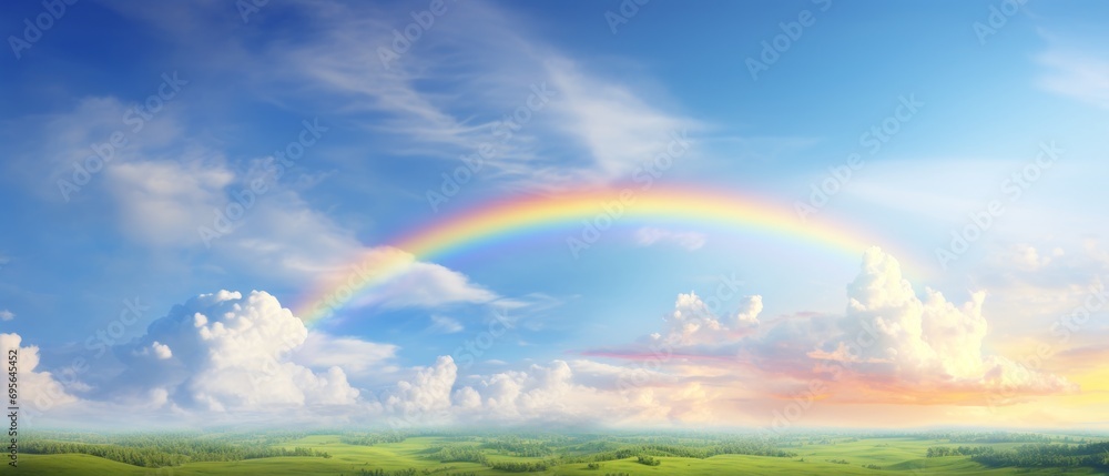 A rainbow in the clouds A rainbow in the clouds