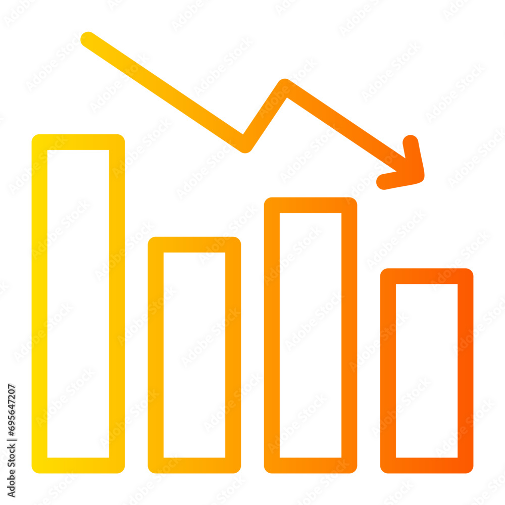recession gradient icon recession gradient icon