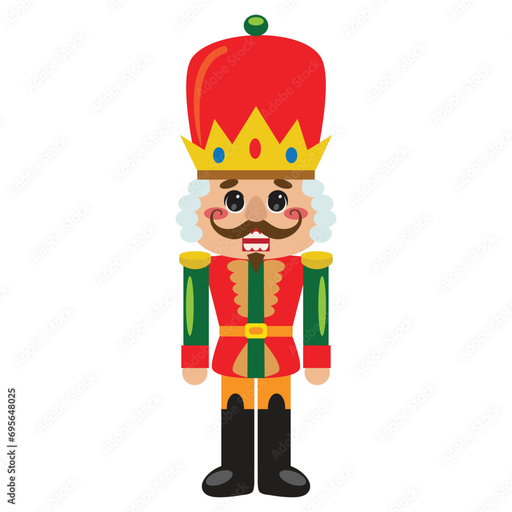 Cute Christmas nutcracker vector cartoon illustration Cute Christmas nutcracker vector cartoon illustration
