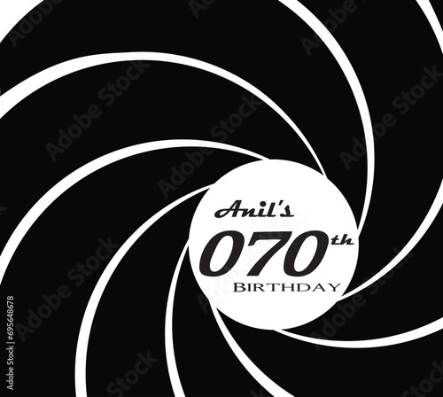 фотографія James Bond Birthday Card. Editable