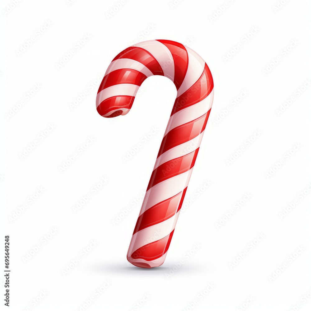 Fototapeta premium sweet candy cane icon for festive joy, Generative AI