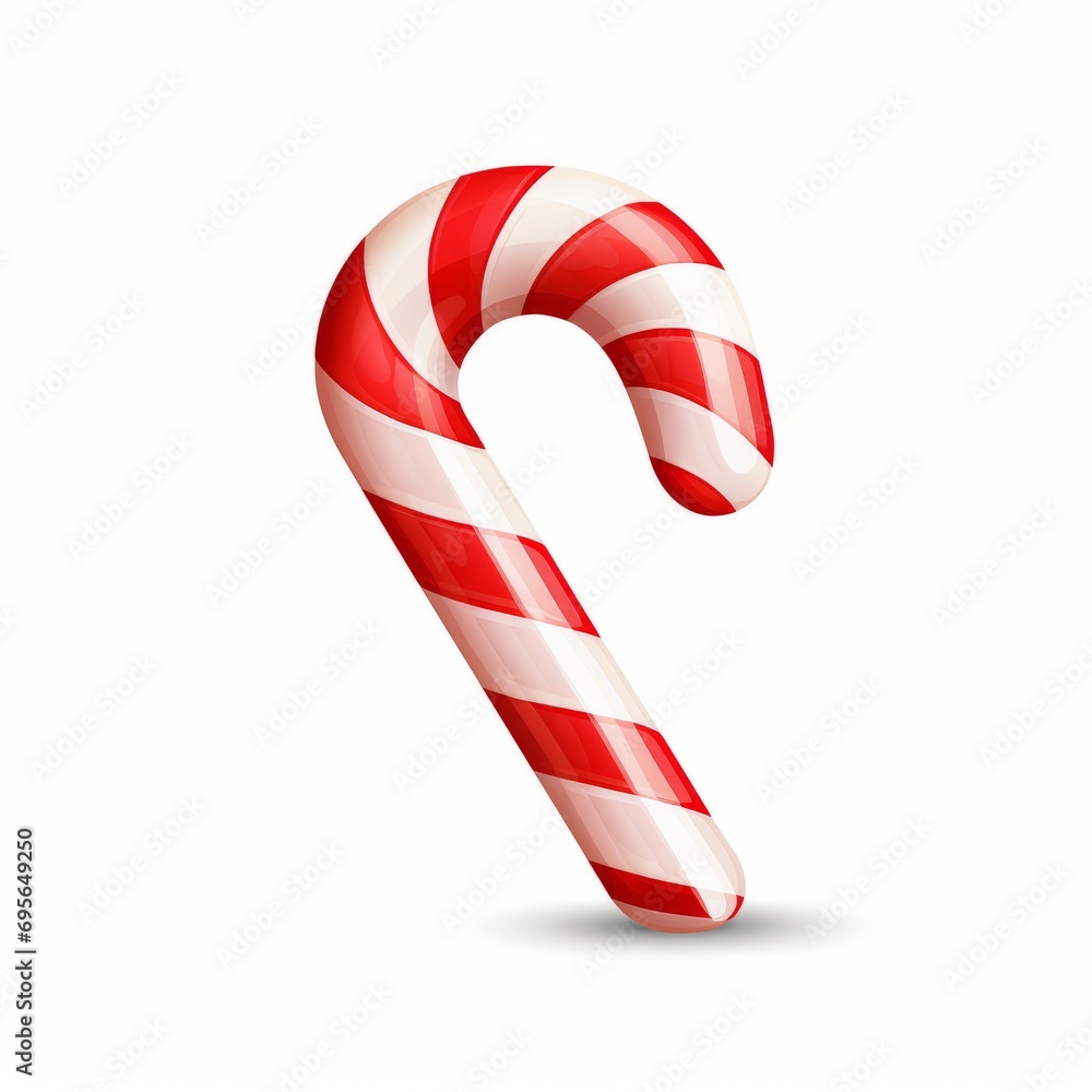 sweet candy cane icon for festive joy, Generative AI sweet candy cane icon for festive joy, Generative AI