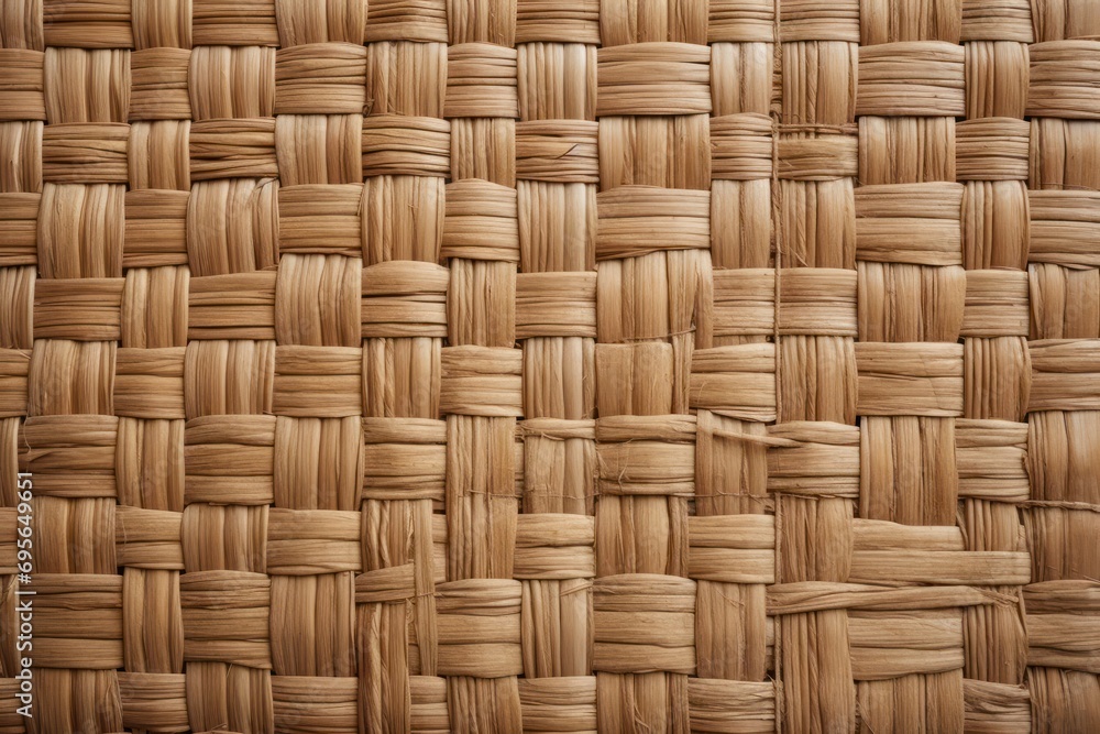 Texture of a woven wicker basket in natural tones Texture of a woven wicker basket in natural tones
