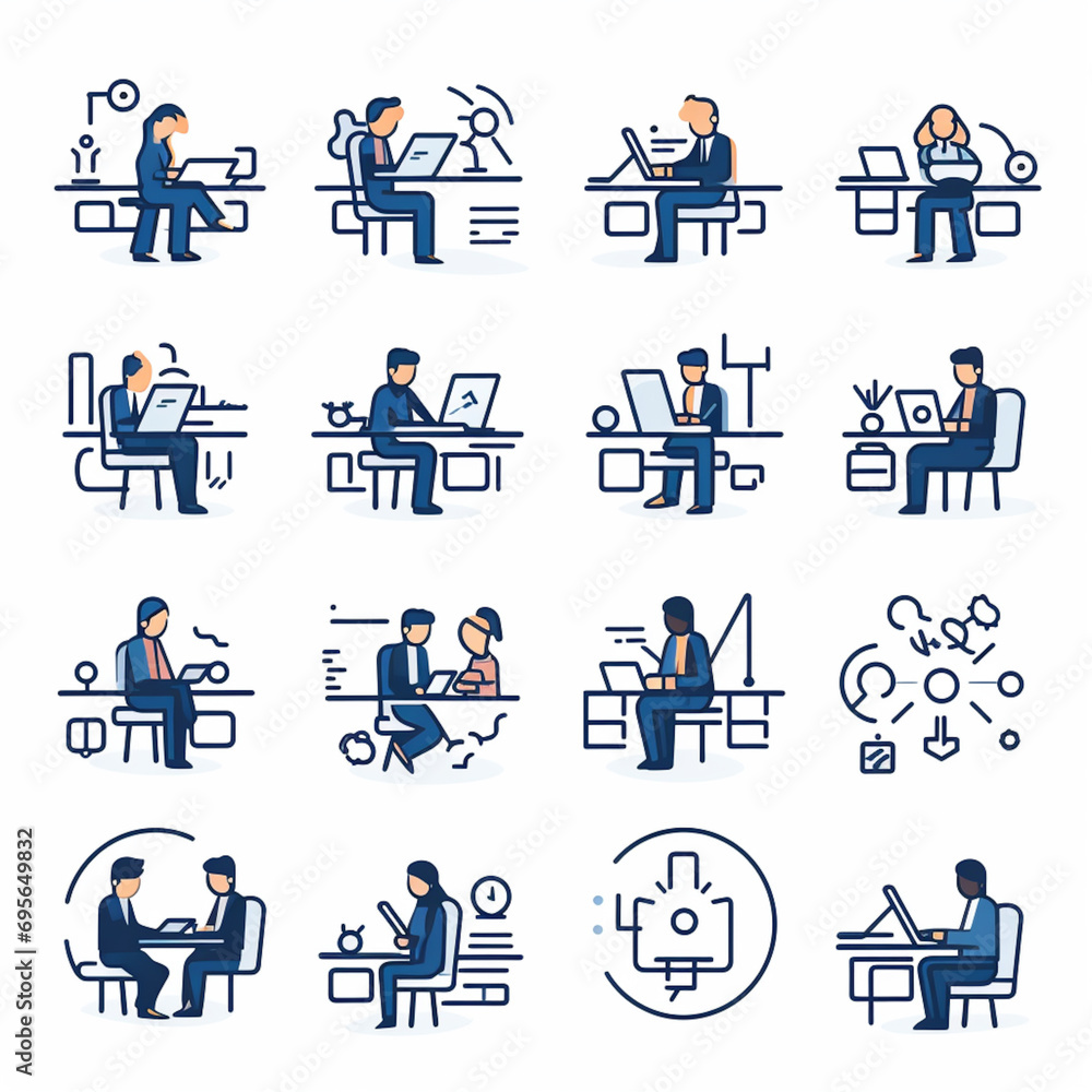 business people icons business people icons