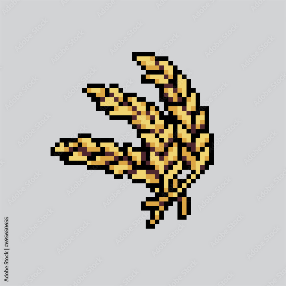 Pixel art illustration Wheat. Pixelated Wheat Rice. Wheat Rice Farm ...