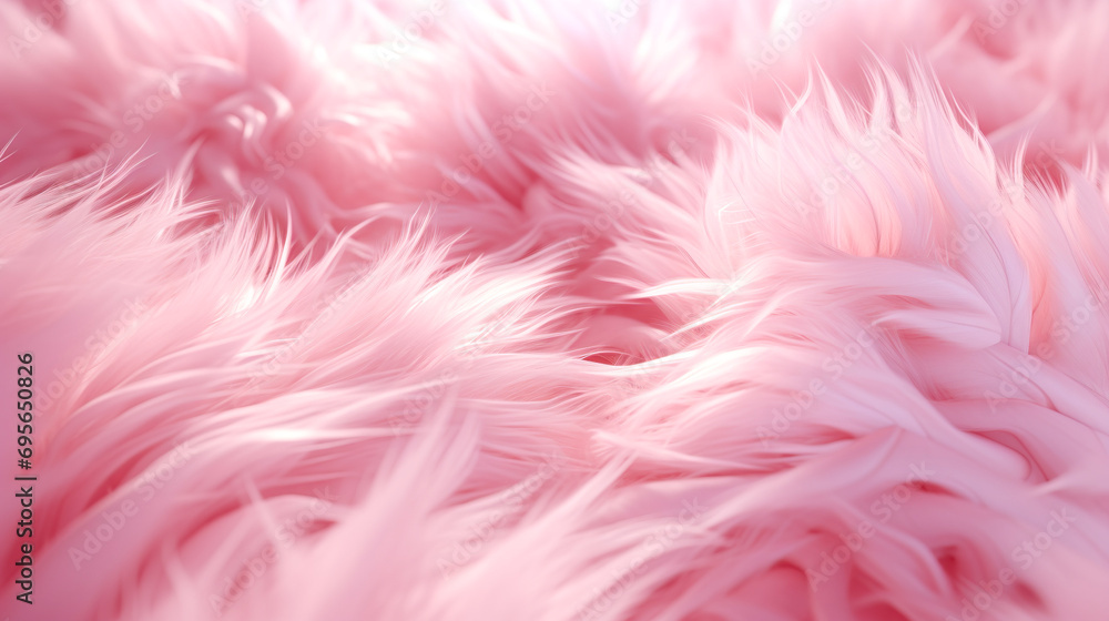 ふわふわのピンクの毛皮の拡大背景