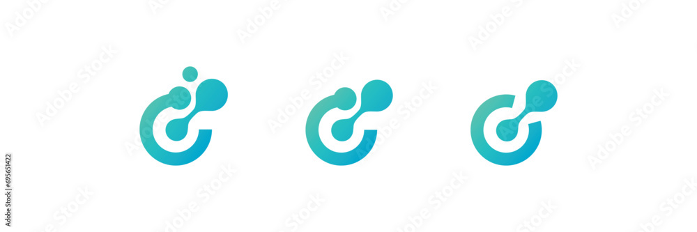 Set creative of letter c modern logo design Set creative of letter c modern logo design