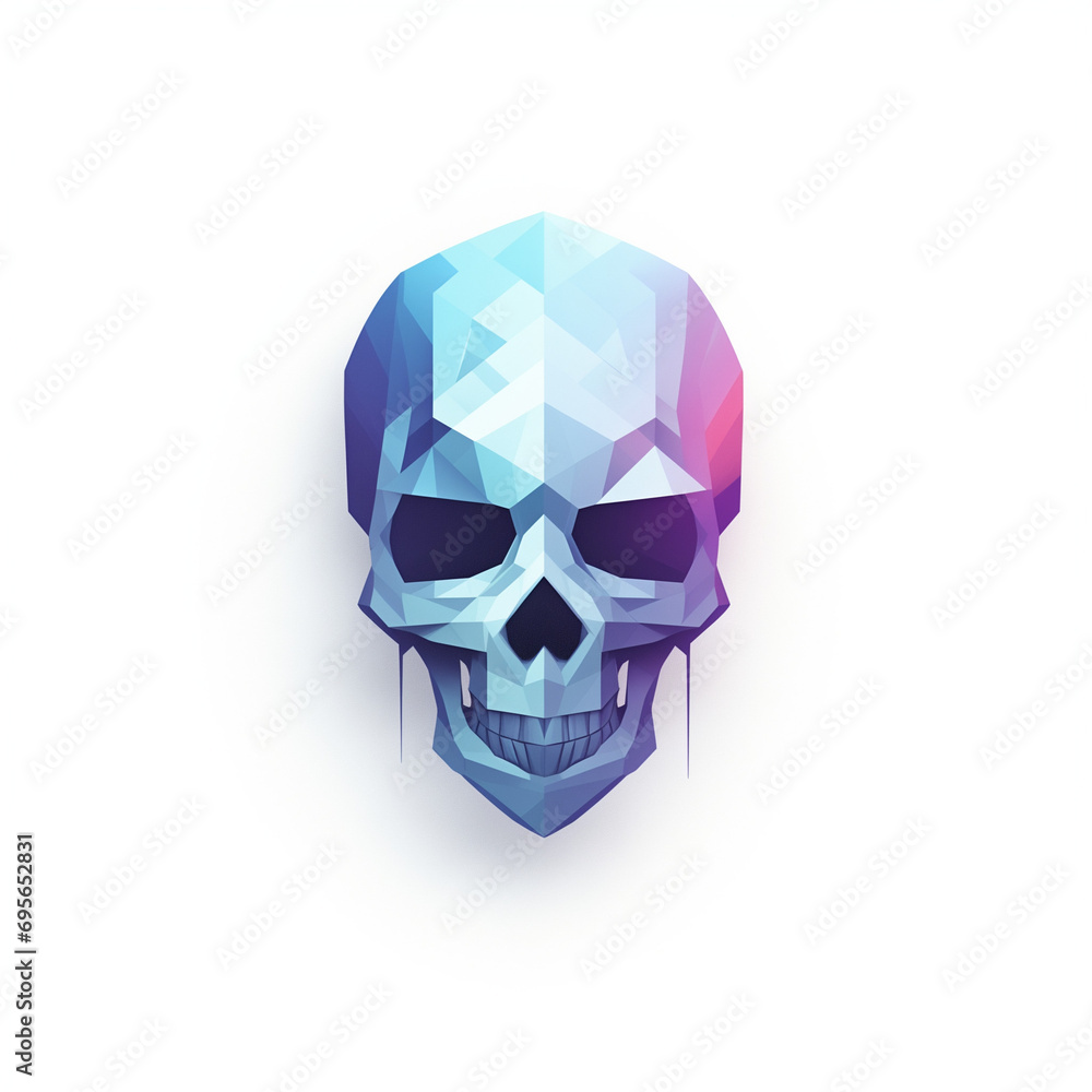 Abstract Modern Skull-Featured Logo Design Abstract Modern Skull-Featured Logo Design