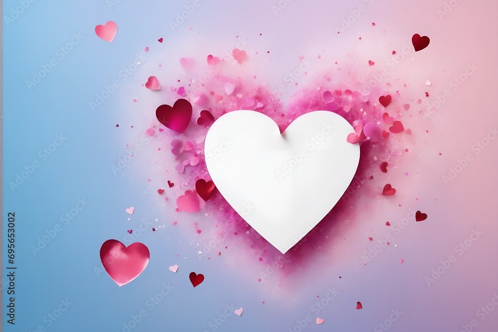Happy Valentine's Day 2024 Background Valentine's Day Card AI generate