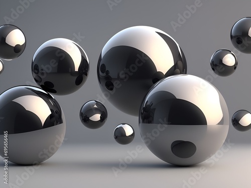 3d render of spheres