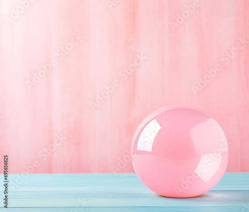 Pink Ball on Blue Table