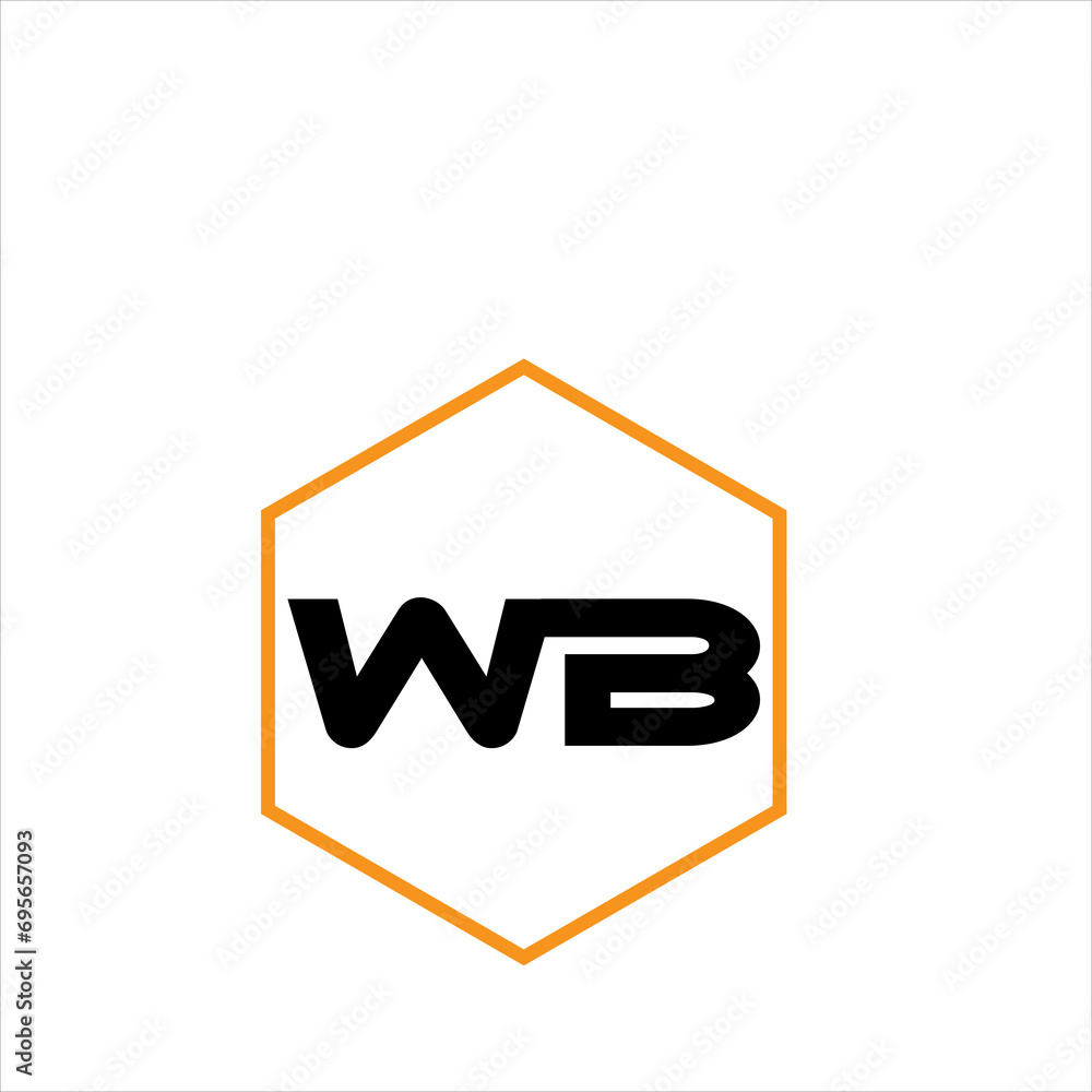 WB letter logo design WB letter logo design