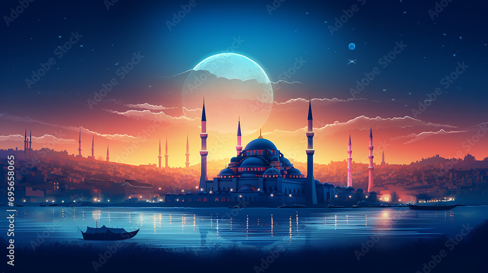 istanbul. image of the blue mosque istanbul turkey - obrazy, fototapety, plakaty 