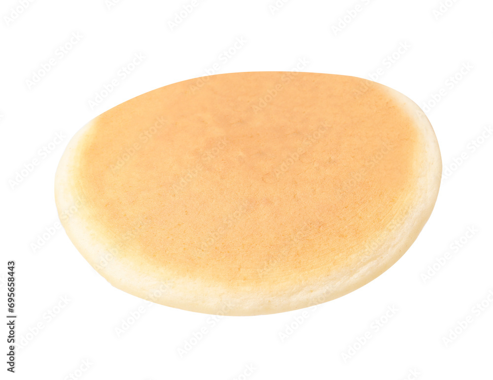 One delicious pancake isolated on white. Tasty breakfast One delicious pancake isolated on white. Tasty breakfast