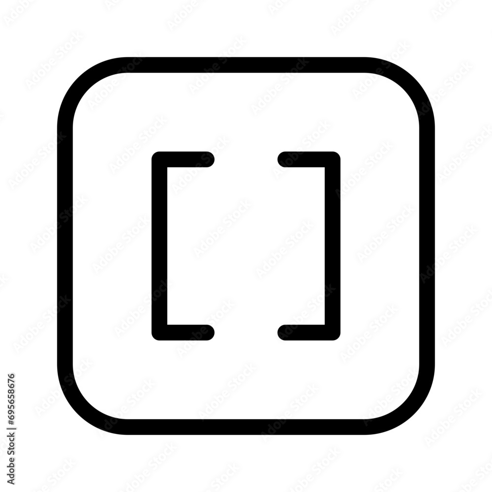 brackets line icon brackets line icon