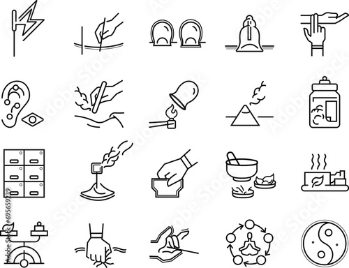 Chinese medicine icons