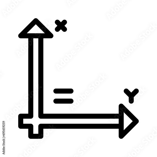 coordinate axes line icon