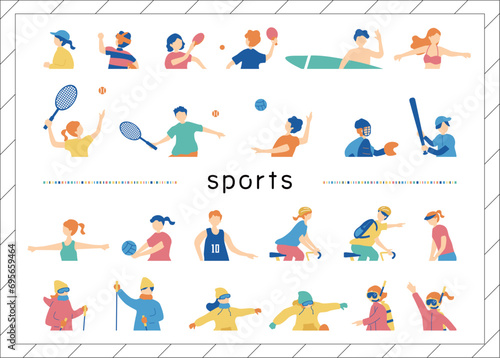 スポーツシーン人物素材集	