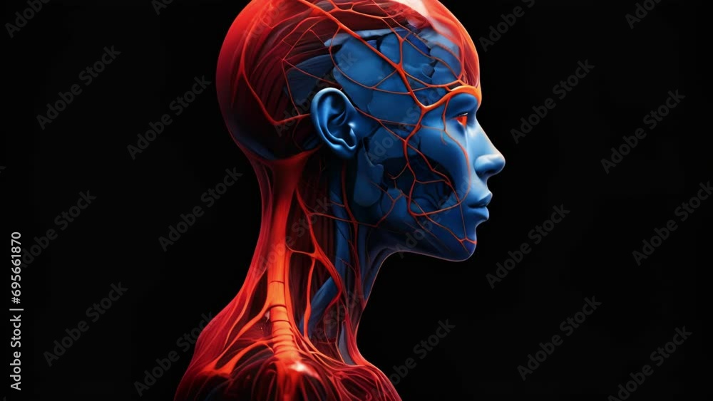 Her neck muscles tensed and rendered her skin taut..