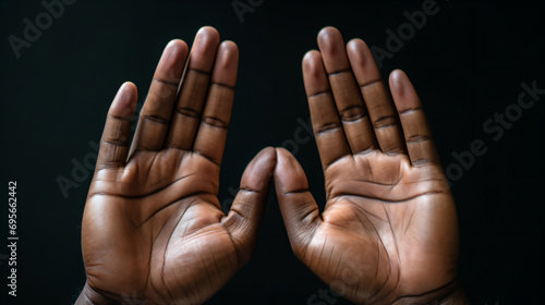 a person holding their hands up in a gesture