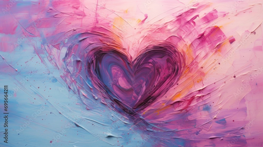 Delicate pink liquid lines dance across a heartshaped canvas, as shades of lavender, teal, and yellow intertwine to form a stunning abstract heart. Delicate pink liquid lines dance across a heartshaped canvas, as shades of lavender, teal, and yellow intertwine to form a stunning abstract heart.