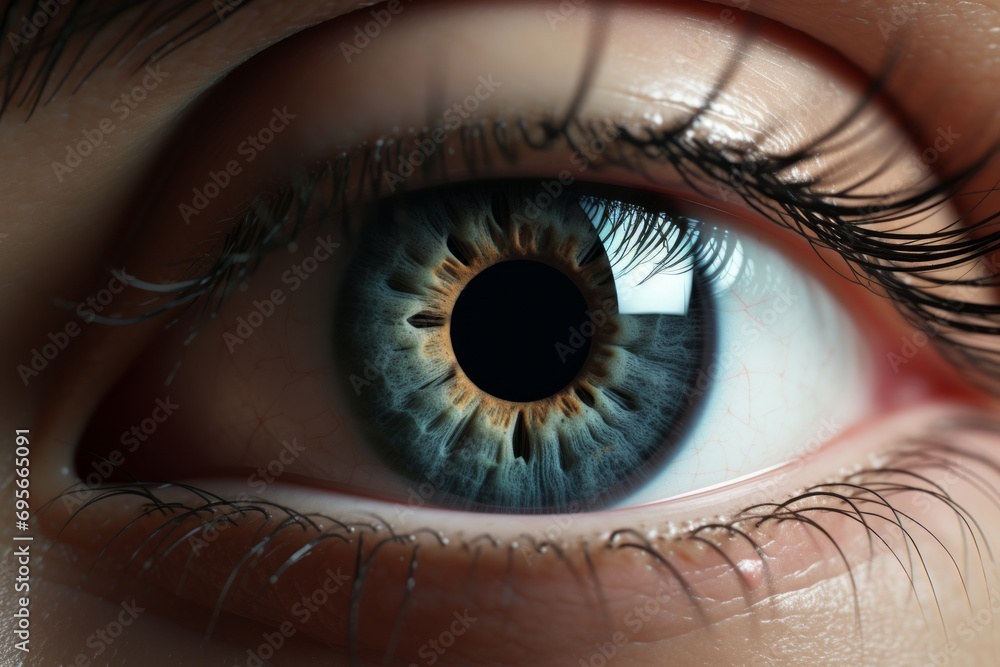 mesmerizing gaze of a curious human eye, Generative AI