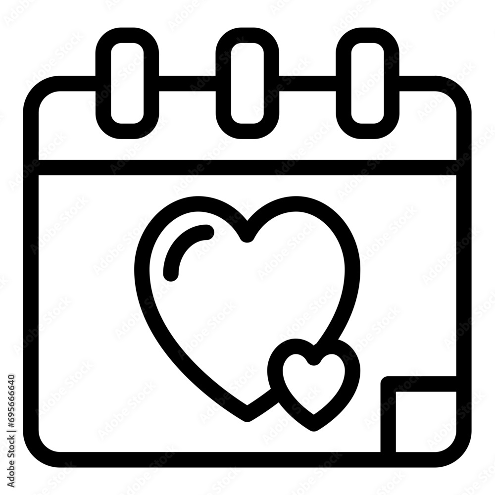 Wedding date or valentine day date Calendar icon Wedding date or valentine day date Calendar icon