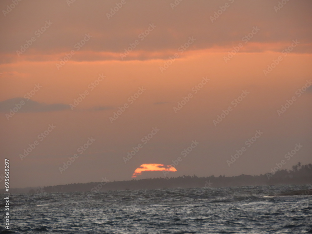 sunset over the sea