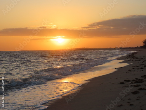 sunset on the beach