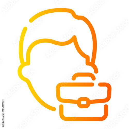 inspector Line Gradient Icon