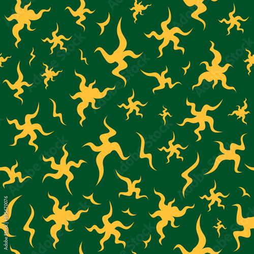 Abstract Stars Vector Christmas Seamless Pattern