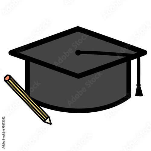 Education Filled Line Icon Vector Illustration 