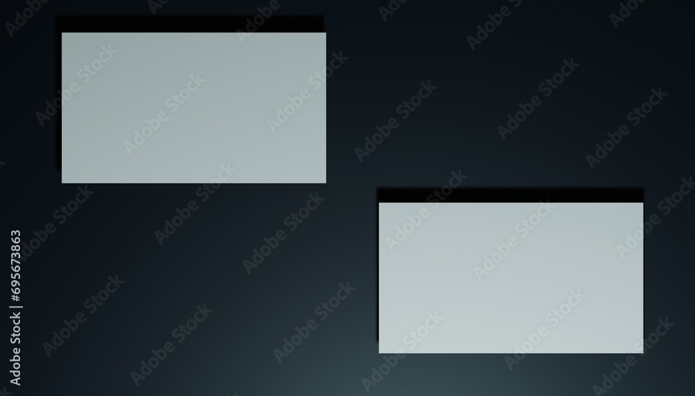 black white paper for 3d mockup of business card or logo design, 3d background for mockup, blue and white color, 3d render