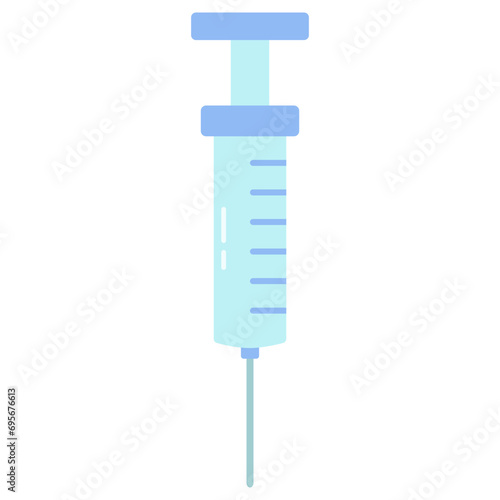 Syringe Flat Icon Vector Illustration 