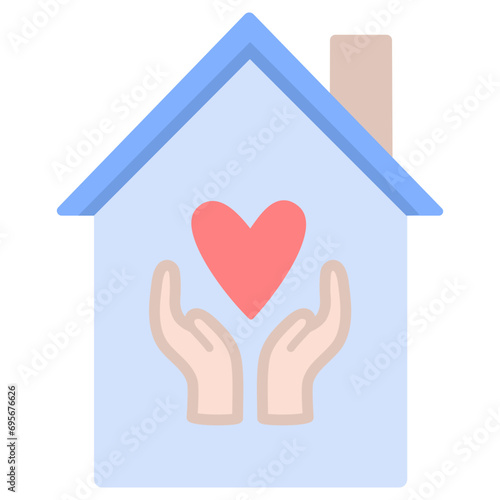 Shelter Flat Icon Vector Illustration 