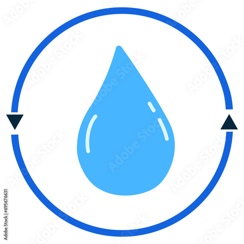 Water Flat Icon Vector Illustration 