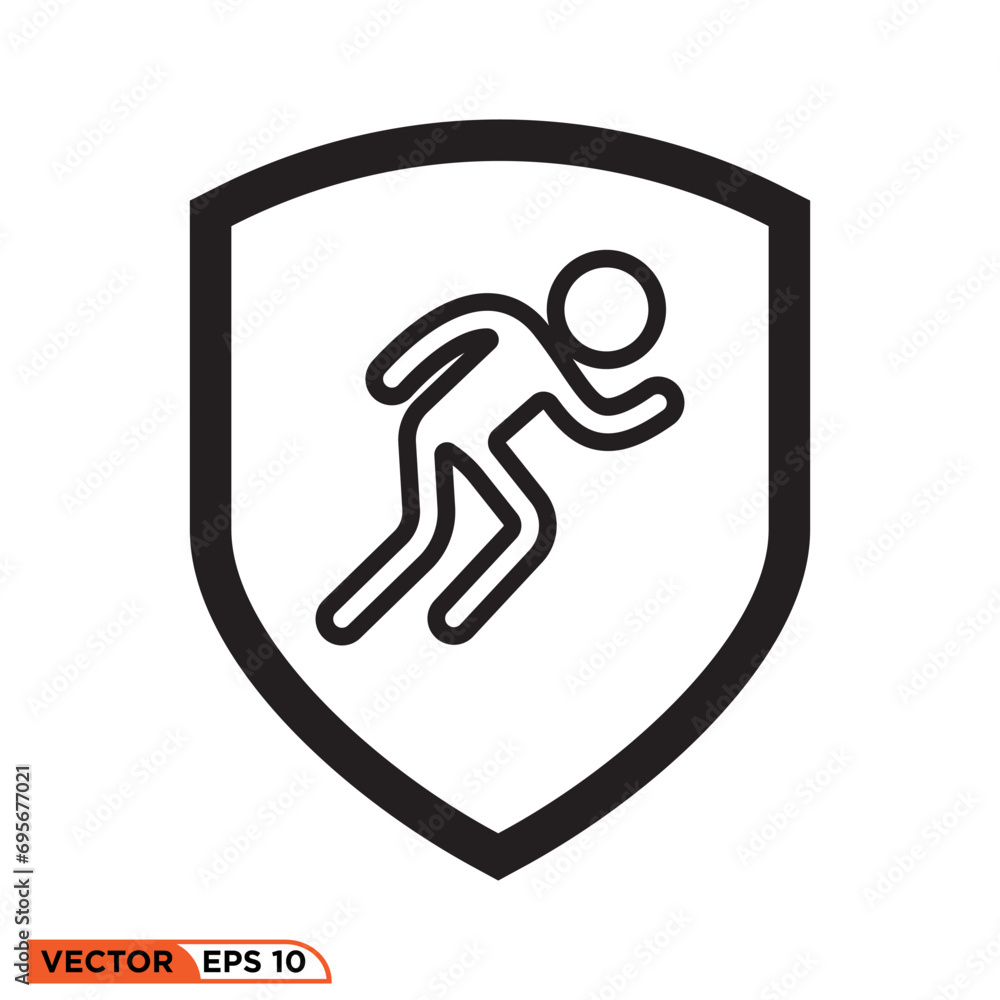 Stickman human run icon design vector graphic of template, sign and symbol, line style Stickman human run icon design vector graphic of template, sign and symbol, line style