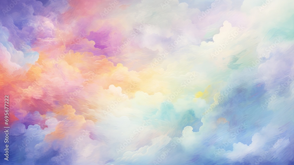 Pastel cloud texture representing serenity and dreamy background. Dreamy cloudscape.