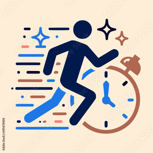 Race Against Time: Hurry up Concept Illustration