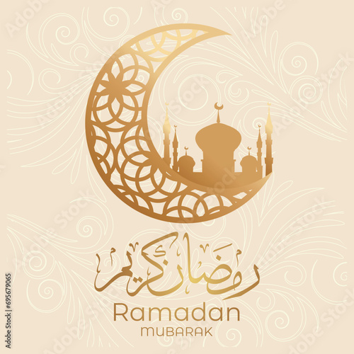Ramadhan Eid Mubarak background greeting card