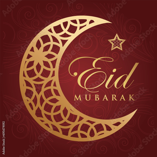 Ramadhan Eid Mubarak background greeting card
