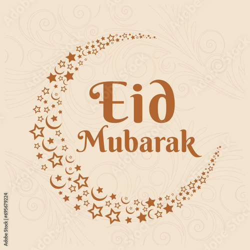 Ramadhan Eid Mubarak background greeting card