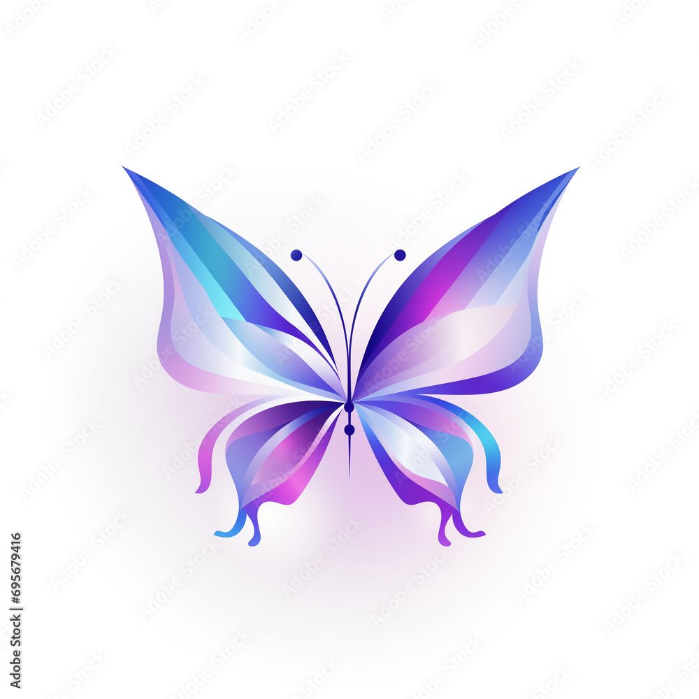 Fototapeta premium Butterfly Emblem: Abstract Modern Logo Design