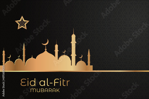 Ramadhan Eid Mubarak background greeting card