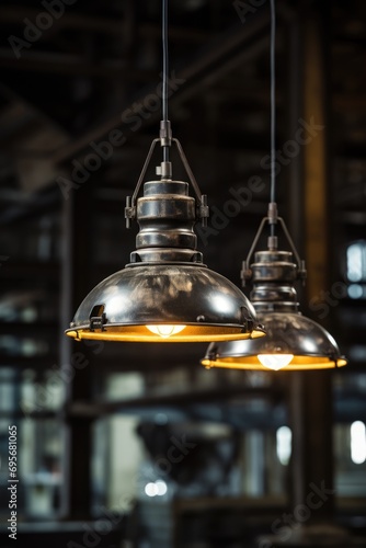 Urban Lighting: Illuminate Your Space with Industrial Pendant Lights, Featuring a Contemporary Aesthetic and Modern Design for a Sleek Interior Statement.