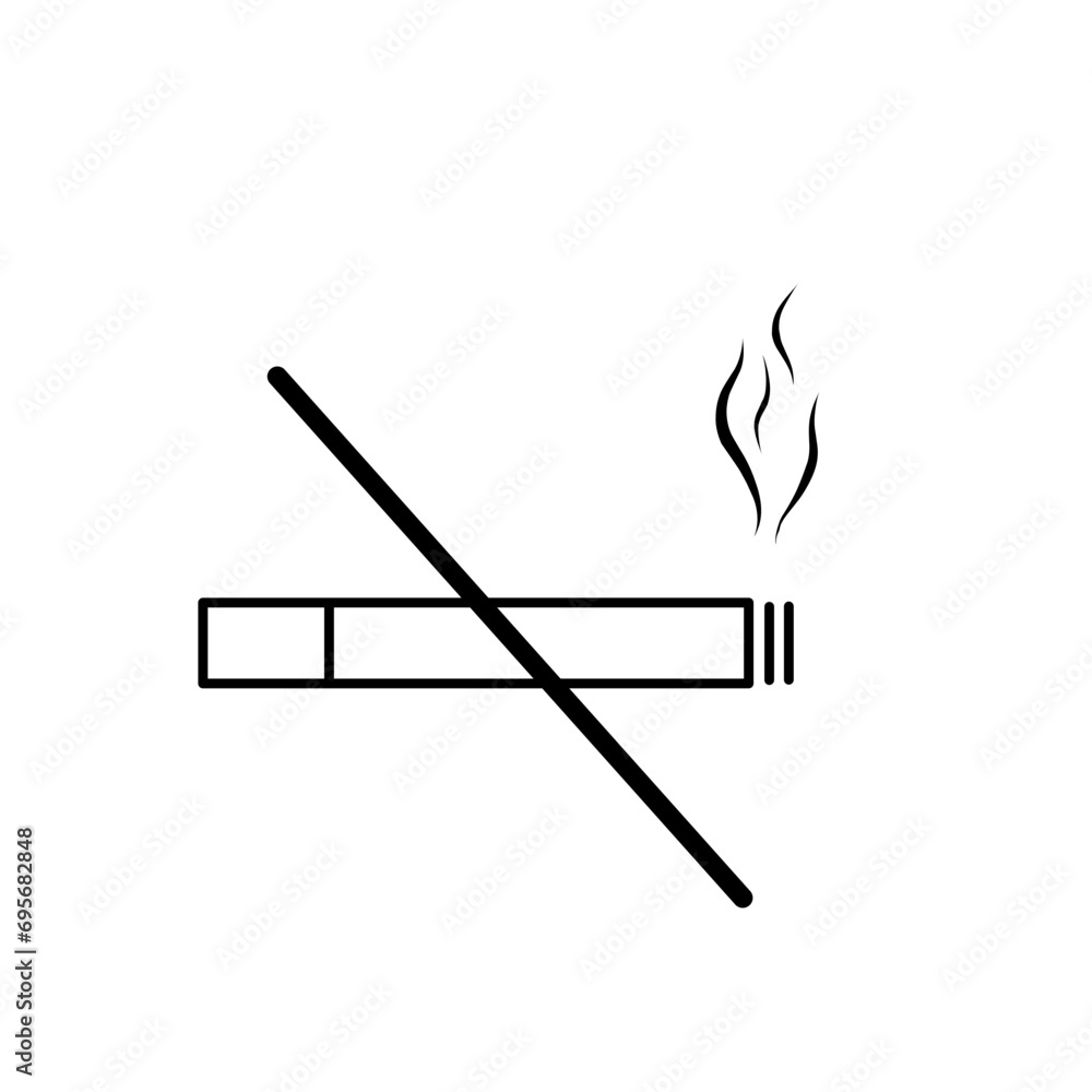 No Smoking Line Icon No Smoking Line Icon