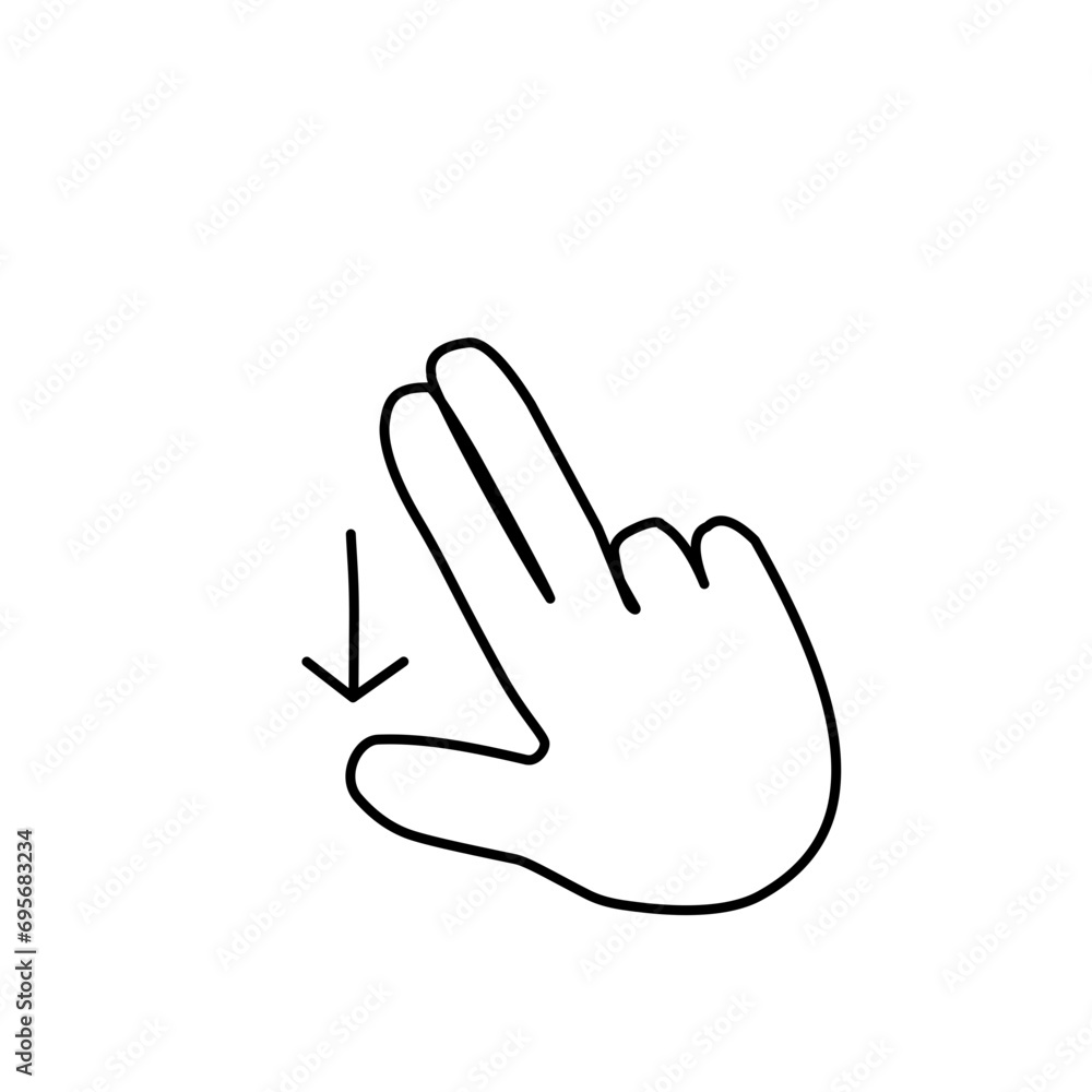 Hand Drawn Pictogram For Mobile Concept Hand Drawn Pictogram For Mobile Concept