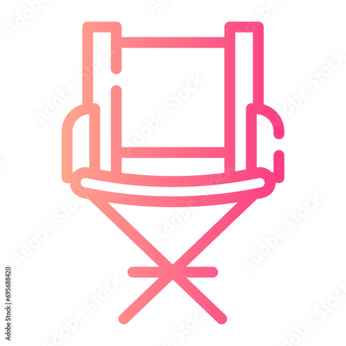 director chair Line Gradient Icon